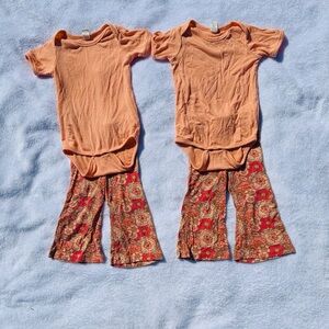Kate Quinn Peach and Floral Twin Matching Set